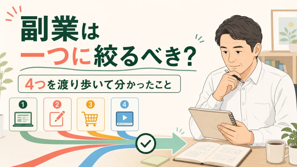 4つの副業経験から一つずつ検証する意味を考える会社員