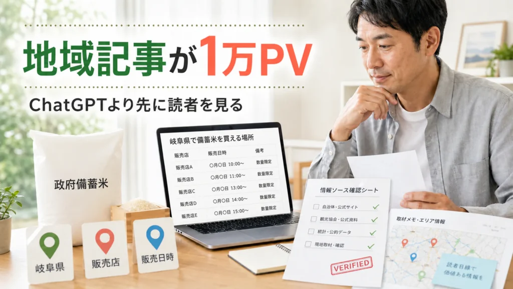 ChatGPTを使った岐阜県の地域記事が1万PVを超えた経験