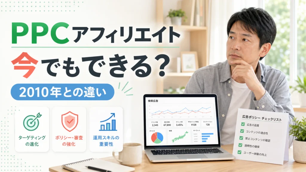 PPCアフィリエイトは今でもできるのか、2010年当時との違いを考える