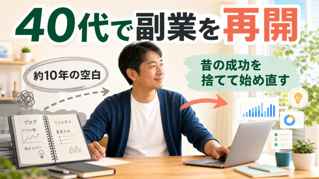 約10年の空白を経て副業へ再挑戦する40代会社員