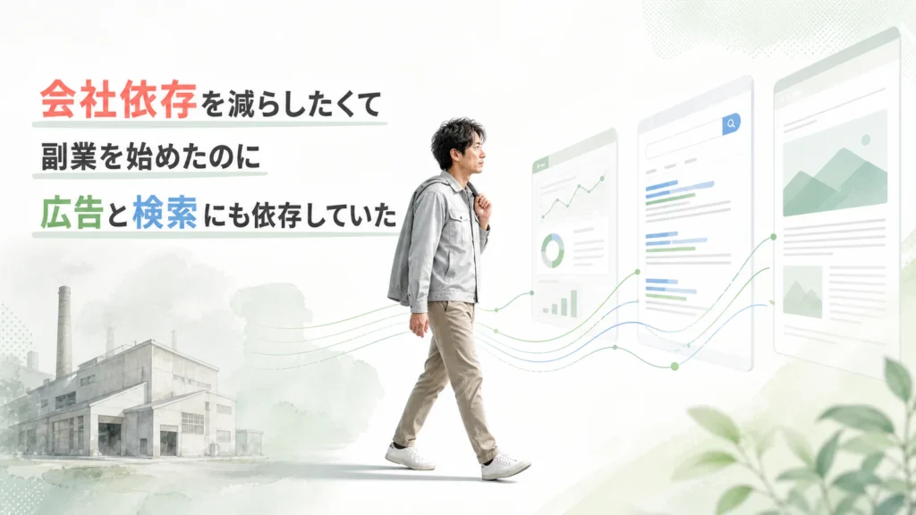 会社依存を減らしたくて副業を始めたのに、広告と検索にも依存していた